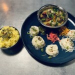 the グリーンカレーそうめん ライス大盛り
